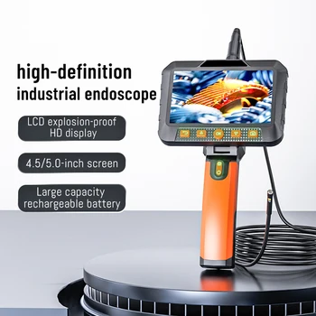 5Inch IPS Ekraną, 2MP 1080P 5.5 MM, Dvigubos Objektyvas Vaizdas iš Šono Vaizdas iš Priekio CMOS Borescope Tikrinimo Otoscope Skaitmeninio Mikroskopo vaizdo Kamera