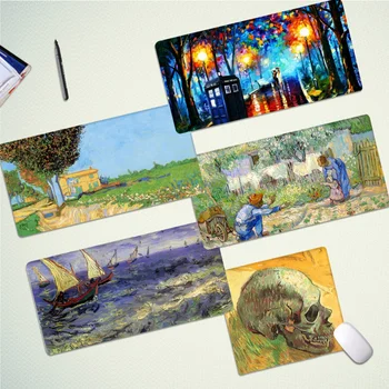 Van Gogh Meno Kilimėlis Gražus, Patvarus Guminis Pelės Kilimėlis Mygtukai Dydis CSGO Žaidimų Žaidėjas Desktop PC Kompiuteris, Nešiojamas kompiuteris