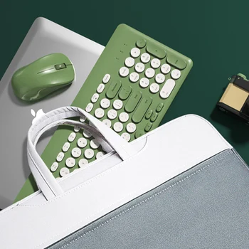 2.4 G Bevielis klaviatūros ir Pelės derinys Nešiojamų Žaidimų Klaviatūra, garso Išjungimo Mygtuką Mini klaviatūros ir Pelės Rinkinys PC Gamer LaptopUSB