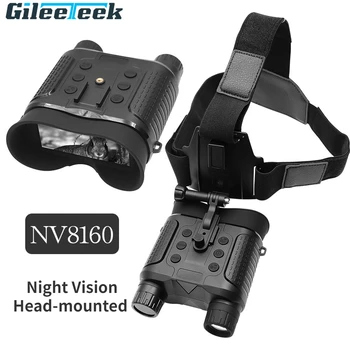 NV8160 Medžioklės kamera, Naktinio Matymo Prietaisu Galvos montuojamas Taktinis Šalmas Žiūronų Skaitmeniniai HD Infraraudonųjų spindulių ryšiu 1080P Naktinio Matymo Prietaisas