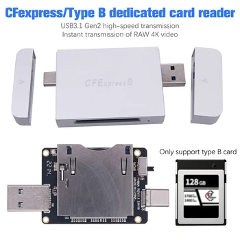 SF Express USB 3.1 B Tipo Atminties Kortelės Adapteris Keitiklis Didelės Spartos Inline Kortelių Skaitytuvas R6 R5 Z6 Z7