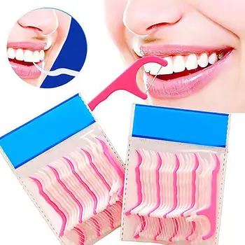 50% Karšto Parduoti 25-250Pcs Dantų Siūlas Flosser Pasiimti Dantis dantų krapštuką Stick Burnos Priežiūros Dantis Valyti