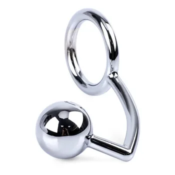 3 Dydžių Didelis Kamuolys Analinis Kaištis Varpos Žiedas Metalo Sekso Toysdelay Ejakuliacija Nerūdijančio Plieno Gaidys Žiedas