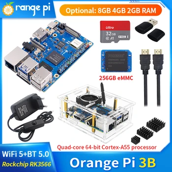 Oranžinė Pi 3B 8GB 4GB 2GB RAM Rockchip RK3566 WiFi5+BT 5.0 Gigabit LAN Prievadas Bendrosios Valdybos Paleisti Android Linux OpenHarmony OS Mini PC