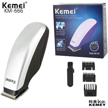 KEMEI KM-666 Aukštos Kokybės Kemei Elektriniai Plaukų Clipper Buitinės Baterijos Plaukų Žoliapjovės Mini Plaukų Žoliapjovės