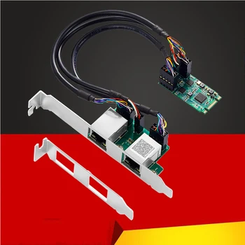 Tinklo plokštė M. 2-B/M Klavišą Dual Port RJ45 Gigabit Ethernet Adapteris Lan Card 10/100/1000Mbps 