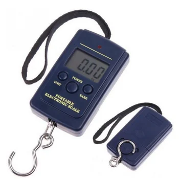Nešiojamų Kišeninės Svarstyklės 40kg 10g Mini Elektroninis Skaitmeninis Masto Kabinti Žvejybos Kablys Kišenėje Bagažo Svėrimo Skalės