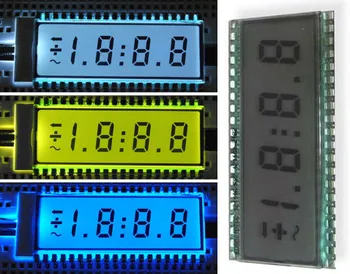 16PIN TN Teigiamas 3-1/2 Skaitmenų Segmentų skystųjų KRISTALŲ ekranas, Statinio Ratai Balta/Geltona Žalia/Mėlyna Apšvietimas Septynių segmentų Priemonė LCD