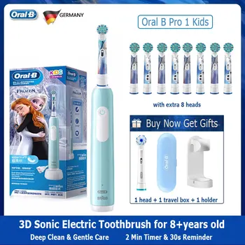 Oral-B Pro 1 Vaikus Elektrinis Įkraunamas dantų Šepetėlis Su Pakeiskite Dantų Šepetėliu Galvos Featuring 
