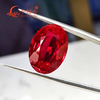 Dirbtinis balandžių kraujo ovalo formos raudona rubino Tailandas supjaustyti aišku, korundas gem akmens jewerly priėmimo