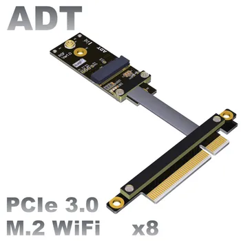 PCIe x8 su M. 2 A. E. klavišą WiFi ilgiklis PCI-E 8X m.2 lan kortelės PCIE3.0 Lankstus Plokščias Kabelis