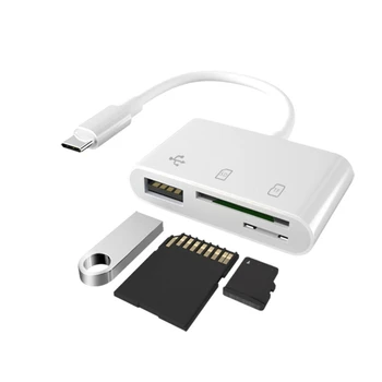 OTG Kortelių Skaitytuvas Flash Drive, High-speed USB Micro B OTG TF Card Reader 5in1 U4LD