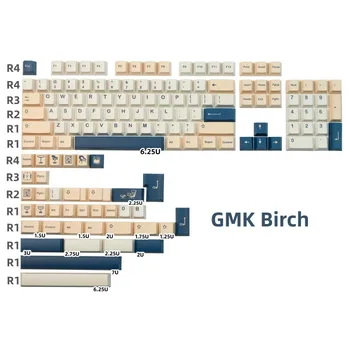 Naujas Atvykimo GMK Beržas Keycap PBT Medžiaga, Vyšnių Profilis Dažų Subed Procesas 140 Klavišus MX Jungiklis Mechaninė Klaviatūra