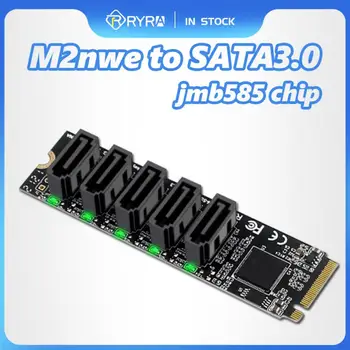 RYRA 5 In 1 JMB585 Lustas Palaiko PCI-E, SATA 6GHard Disko Išplėtimo Plokštę M. 2 pagrindinės M-Standartinė Kompiuterio Plėtra, Plug And Play