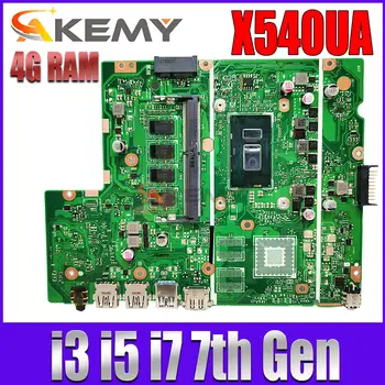 X540UA Mainboard ASUS Vivobook15 A540L X540UV X540UB X540 Nešiojamojo kompiuterio Plokštę 4GB/8GB-RAM I7-I5 - I3-6-oji/7-ąją Gen