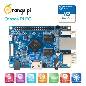 Oranžinė Pi PC 1GB H3 Quad Core su Android,Ubuntu,Debian ' o Vaizdo Bendrosios Valdybos PC OS Demo Plėtros Valdybos Mini PC