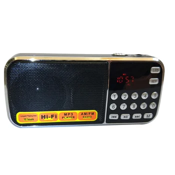 L-088AM Dual Band Įkrovimo Nešiojamas Mini Pocket Digital Auto Scan AM FM Radijo Imtuvas su MP3 Muzikos Garso Grotuvas, Garsiakalbių