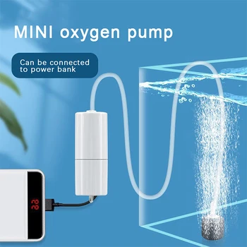 Akvariumas Deguonies Oro Siurblys Žuvų Bakas USB Tylus Oro Kompresorius, Aeratorius Nešiojamas Mini Mažas Oxygenator Akvariumo Reikmenys 5V 1W