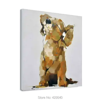 Dekoratyvinės tapetų šuo pop art šiuolaikinio abstraktaus canva Aliejaus tapyba, tapyba kambarį sienų tapybos meno tapetai