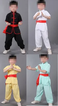 unisex Vaikų vasaros kovos menų uniformas kung fu chi, kostiumai, marškinėliai trumpomis rankovėmis, veiklos clothesclothing