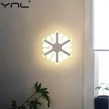 Šiuolaikinių LED Sieniniai Šviestuvai Snaigės Minimalistinio Sconce Naktį Šviesos Naktiniai Vonios Prieškambario Miegamojo Puošimas Patalpų Apšvietimas Su Jungikliu