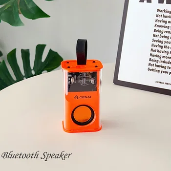Originalus Portable Bluetooth Speaker Mažų Plieno Ginklą žemų dažnių garsiakalbis Stereo Garso Lauke TWS Bluetooth 5.3 Skaidrus Vandeniui Garsiakalbis