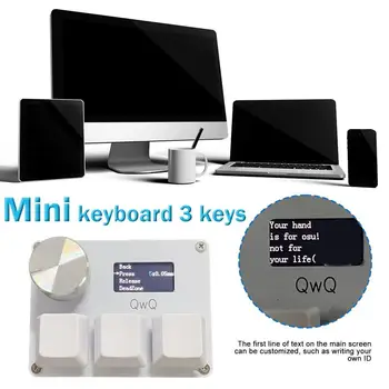 Tinkinti Mini Ekrano Klaviatūra O3C OSU Klaviatūros Užsakymą Makro Mechaninė Klaviatūra Žaidimų Klaviatūra, Greitai Sukelti