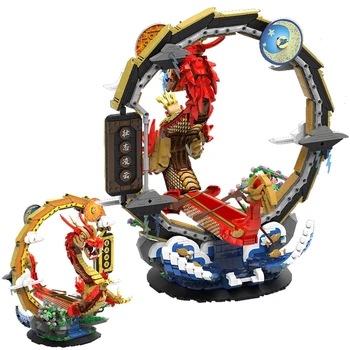 Kinų Tradicinė Festivalio Mitas Dragon Boat Švietimo Asamblėjos Kūrybos Laivo Modelį, Statyba Blokai Ss Vaikams Šventinių Dovanų