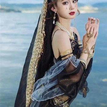 Vėjo Han Drabužiai, Moterų Hani, Egzotišką Stilių, Vakarų Regionus, Xishuangbanna, Dai Etninės Drabužių, Han Elementai, Super Nemirtingas