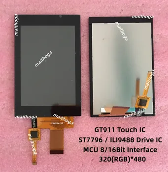 3.5 colių 24PIN TFT LCD Talpinė Jutikliniu Ekranu ST7796 ILI9488 Ratai IC 6P GT911 IC Touch 8/16 bitų Sąsaja 320(RGB)*480