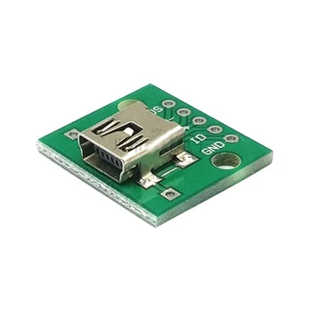 10 vnt. Mini USB PANIRTI Adapterio Plokštė Konverteris 2.54 mm PCB Lenta 