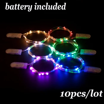 2M 20Leds Vario, Sidabro Vielos Pasakų Girlianda LED Lempos String Lempos Mygtuką Baterijos Kalėdų Vestuvių Namų Šaliai Dekoro
