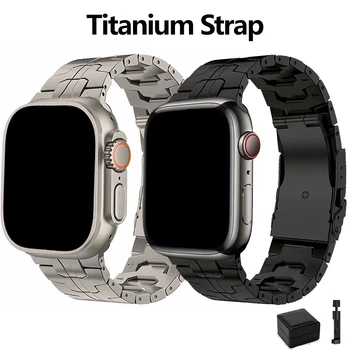 Titano Diržu, Apple Watch Ultra 49mm 45mm 44mm 41mm 40mm 38mm 69g Verslo Apyrankę Watchband už iWatch 8 7 6 SE 5 4 3 2