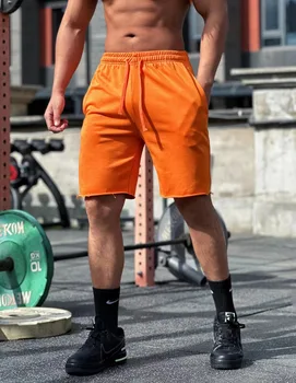 Vyriški vasaros Trumpos Kelnės Sveikatingumo Kultūrizmo Vyrų šortai Jogger gryna spalva Vyrams Šortai Prarasti Sweatpants Treniruotės Atsitiktinis Šortai