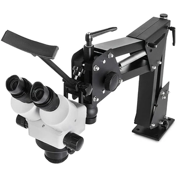 Micro Inkrustacijos Veidrodis Multi-Directional Mikroskopas su Pavasario Laikiklis 7X-45X Deimantų Nustatymo Mašina, su Stovu Papuošalai, Įrankiai