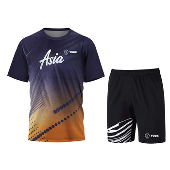 Yudx Vyrų Dryžuotas Marškinėliai Azijos Raštuotas Badmintono Sporto Lenktynių Dėvėti Kostiumus Dėvėti Veikia Vyrų Greitai džiūsta Sportas T-Shirt