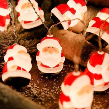Kalėdų Santa Claus LED String Žibintai Sniego Atmosfera Kabančios Dekoracijos, Šviesos, Namų, Sodų Papuošalus Navidad Naujųjų Metų