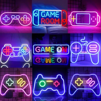Žaidimas Led Neon Light Pasirašyti Sienos Kabo Vyras Urvas Žaidimų Kambarys Dekoro Estetinis Vaikų Kambario Studio Šviesos Akrilo Žaidimų Apdaila