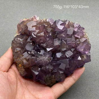 100% natūralus Kinijos Fujian violetinė fluorito raw rūdos pavyzdys mineralinių kristalų